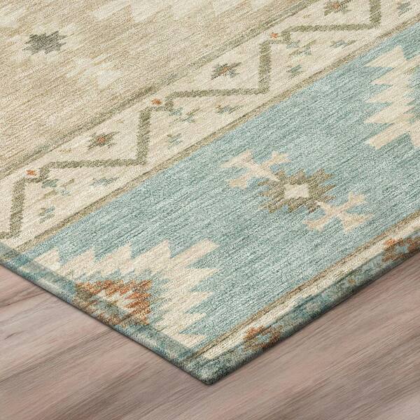 Chantille Machine Washable Indoor/Outdoor Abstract ACN3126 Sky 2 ft. x 3 ft. Accent Rug