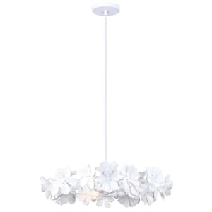 Cassia 3 Light Matte White Modern Chandelier for Dining Rooms and Living Rooms