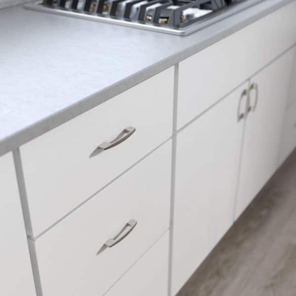 Newton Dual Mount 2-3/4 or 3 in. (70/76 mm) Modern Satin Nickel Cabinet Drawer Pull
