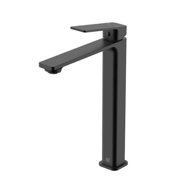 Unbranded Timeless Home Single Handle Vessel Sink Faucet in Matte Black