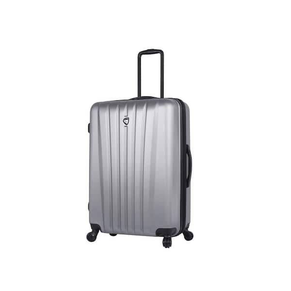Mia Toro Magari 20 in. Silver Carry-On Spinner Suitcase
