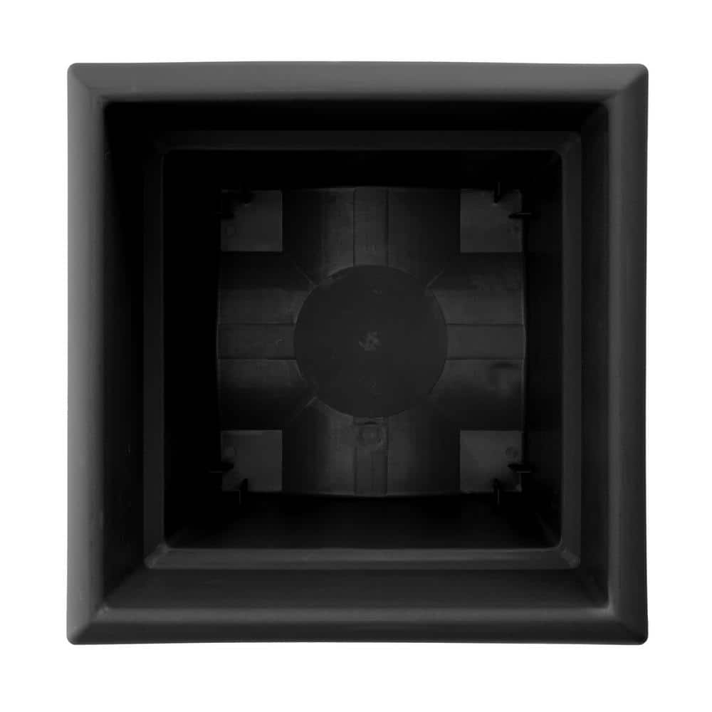 Bloem Veranda Square 18" Black Resin Planter Box for Indoor & Outdoor