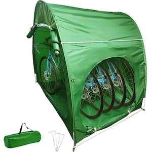 Outdoor Waterproof Bicycle Storage Shed with Carry Bag 420D Oxford Fabric Bike Cover Storage Tent for 4 Bikes, Green