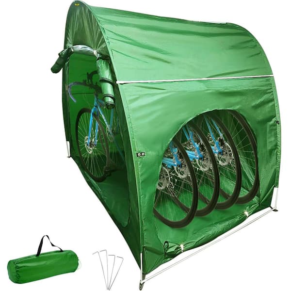 VEVOR Outdoor Waterproof Bicycle Storage Shed with Carry Bag 420D Oxford Fabric Bike Cover Storage Tent for 4 Bikes, Green