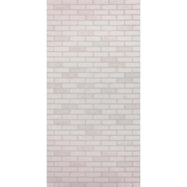 Unbranded Alpine White Embossed Brick Hardboard Panel
