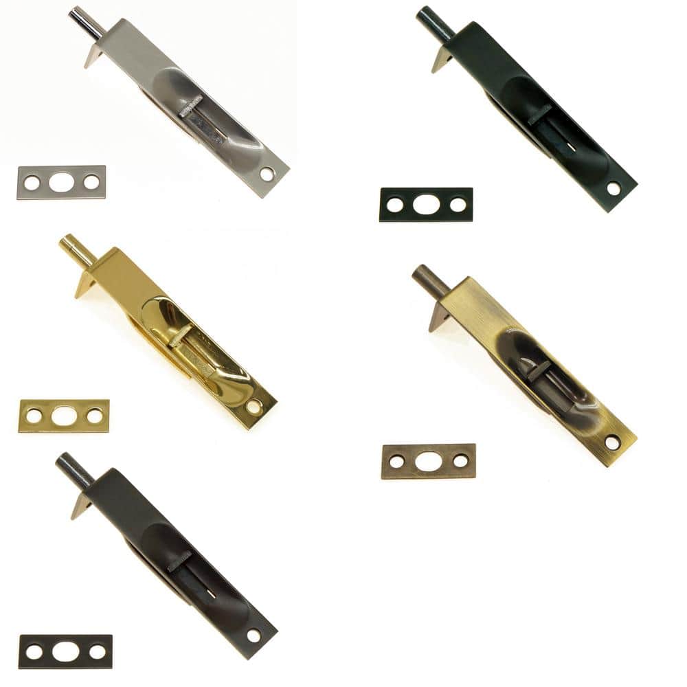 idh by St. Simons Solid Brass Flush Bolt with Square End