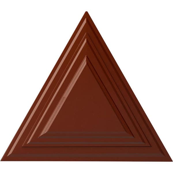 Ekena Millwork 19 in. W x 16-5/8 in. H x 1-1/8 in. Triangle Urethane Ceiling Medallion, Firebrick
