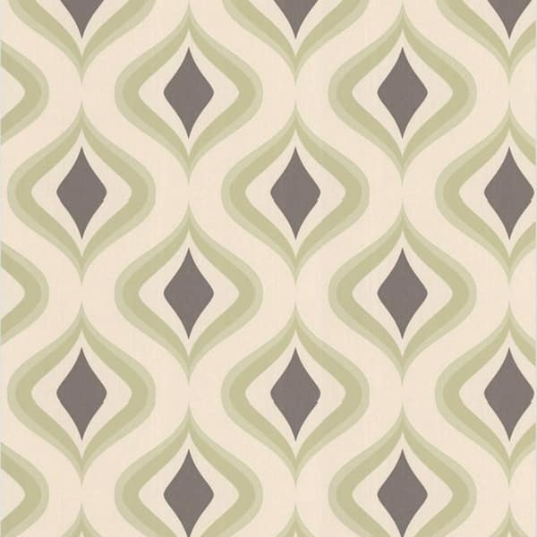 Graham & Brown 56 sq. ft. Trippy Green Wallpaper-DISCONTINUED