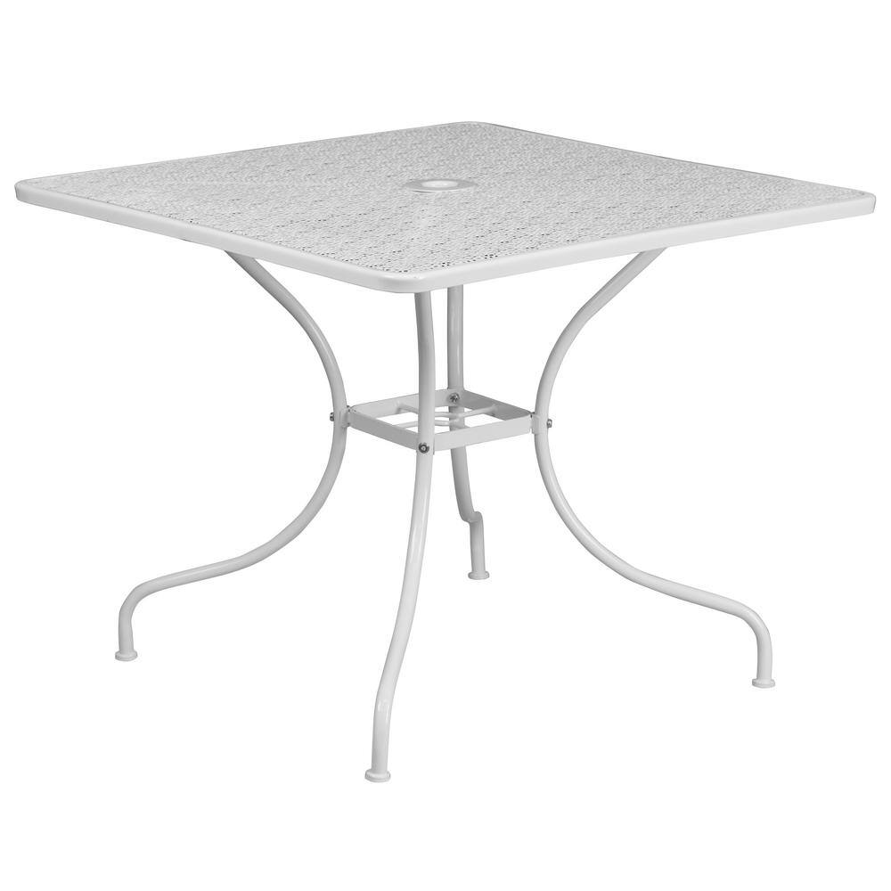 White Square Metal Outdoor Bistro Table price history on PriceWatchPro