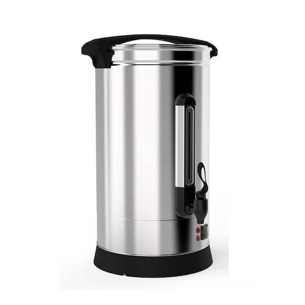 110 Cup Fast Brew Stainless Steel Coffee Urn and Hot Water Dispenser with Keep-Warm Mode