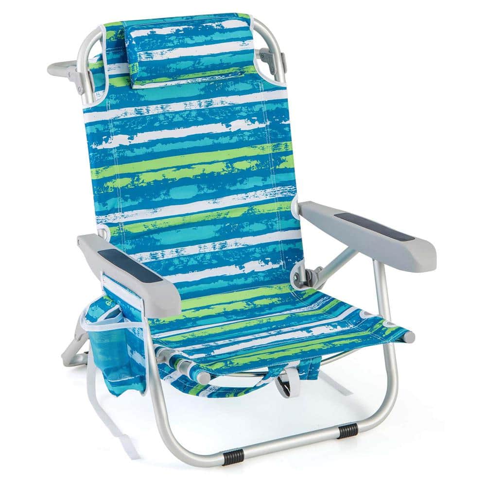 Blue Aluminum Folding Beach Chair Adult Lightweight Camping Chair with Storage Bag price history on PriceWatchPro