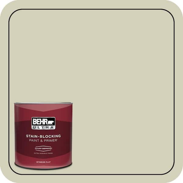 BEHR ULTRA 1 qt. #ECC-38-1 Pale Sagebrush Extra Durable Flat Interior Paint & Primer