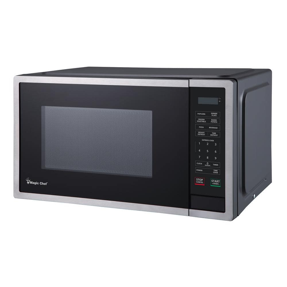 Magic Chef 0.9 cu ft Countertop Microwave Ovens in Stainless Steel