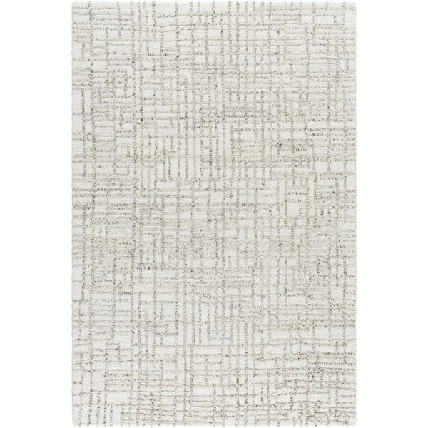 Falcao Off-White Cottage Abstract 2 ft. x 3 ft. Area Rug