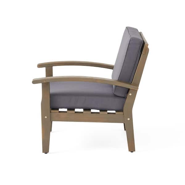 Peyton Grey Armed Wood Outdoor Patio Lounge Chairs (2-Pack)