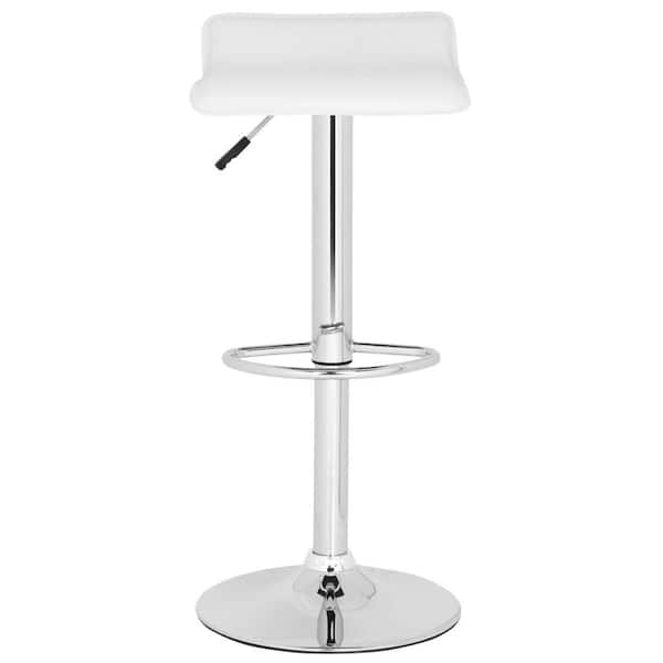 SAFAVIEH Sheba Adjustable Height Chrome Swivel Cushioned Bar Stool