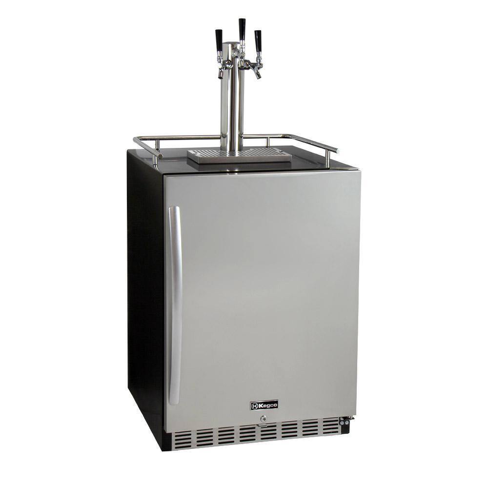 Kegco 3Faucet Digital Undercounter Kegerator with XCLUSIVE Premium