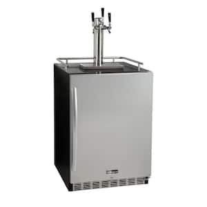 Digital Undercounter Full Size Beer Keg Dispenser with X-CLUSIVE Triple Tap Premium Direct Draw Kit