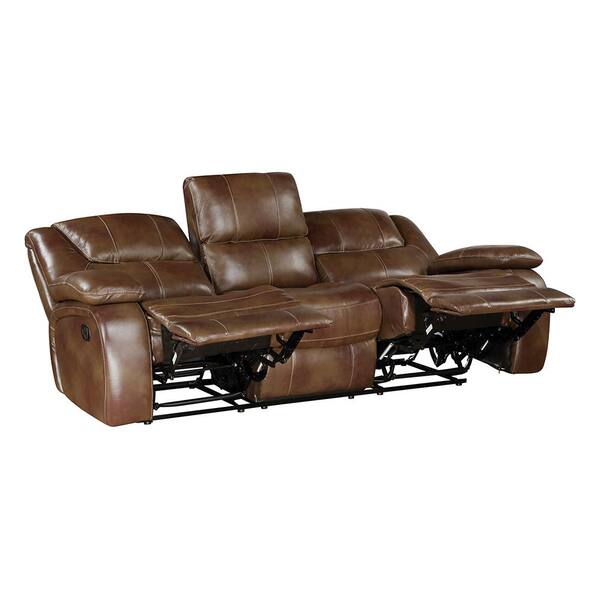 Lazzara Dimitri 86.5 in. W. Straight Arm Leather Rectangle Manual