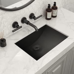 Ariaso 18 in. Bathroom Sink Undermount Gunmetal Black Stainless Steel