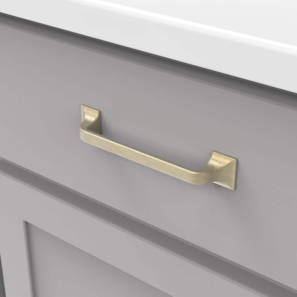 Champagne Bronze Modern Kitchen Cabinet Pulls, 5-1/16"