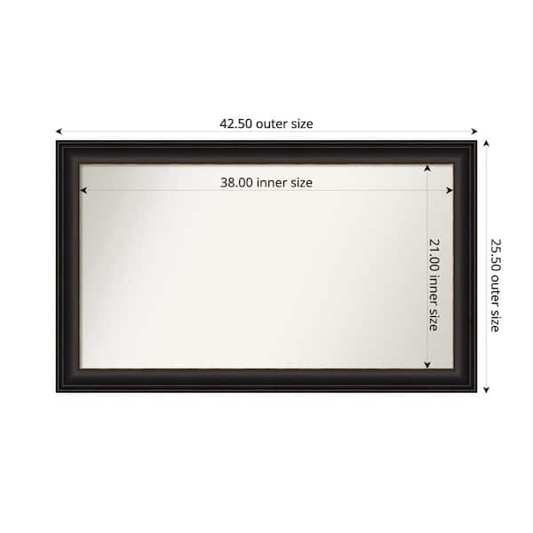 Amanti Art Trio Oil Rubbed Bronze 42.5 in. x 25.5 in. Custom Non-Beveled Recycled Polystyrene Framed Bathroom Vanity Wall Mirror