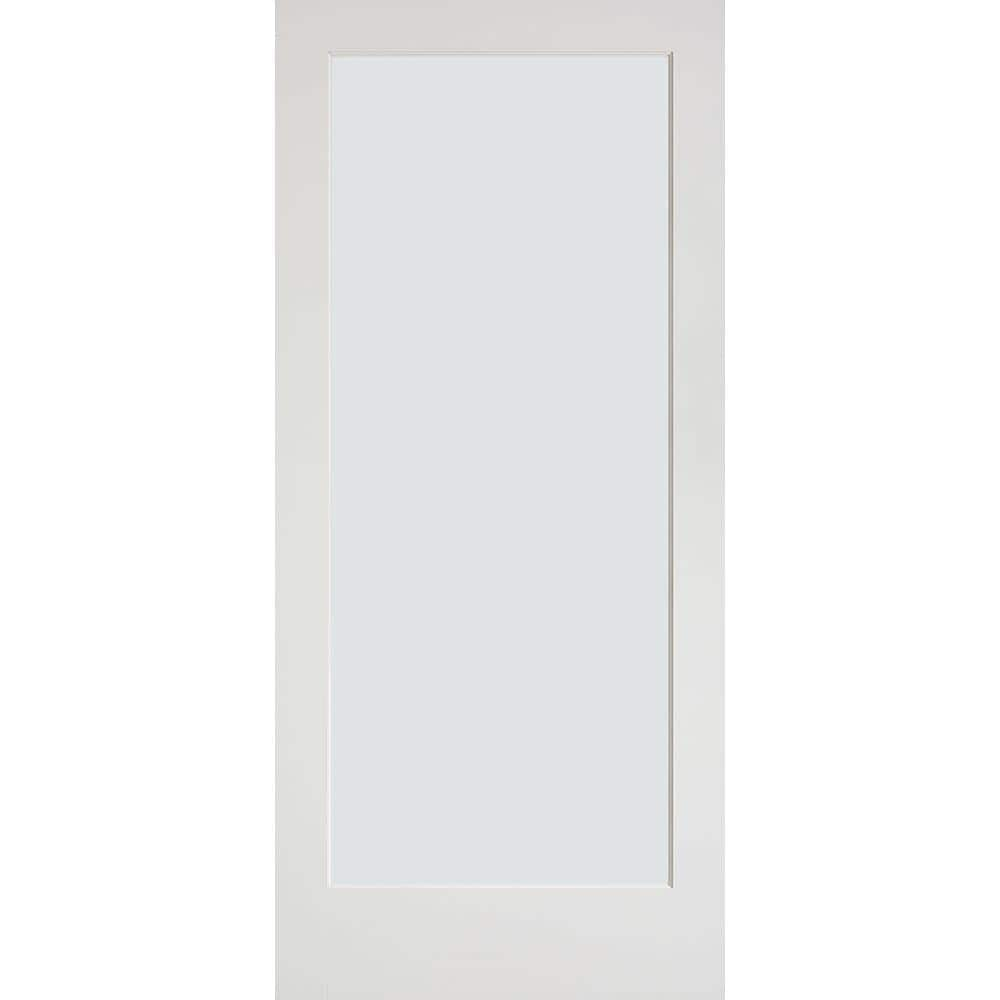 Masonite 36 in. x 80 in. No Panel Full-Lite Solid-Core Primed MDF ...