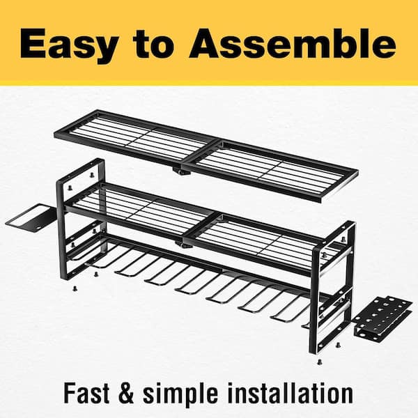 YICHUHAOXI Heavy Duty Power Tool Organizer 32 in. Black Metal