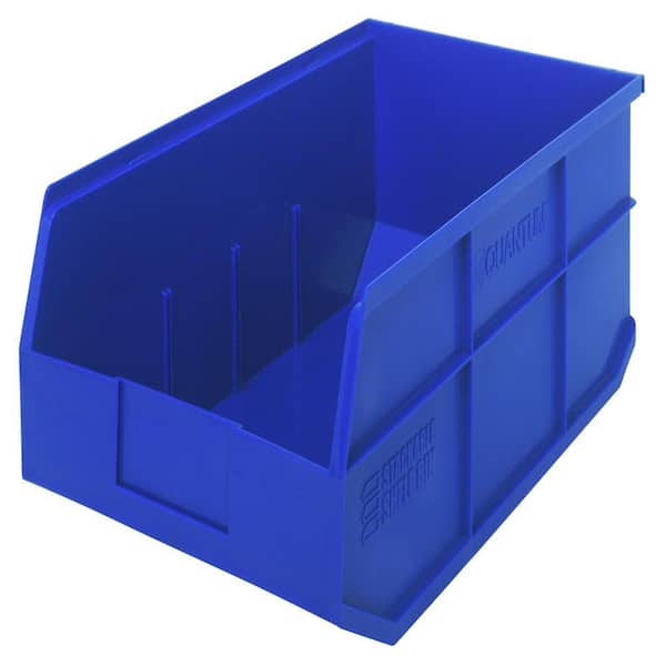 QUANTUM STORAGE SYSTEMS Stackable Shelf 24-Qt. Storage Tote in Blue (6-Pack)