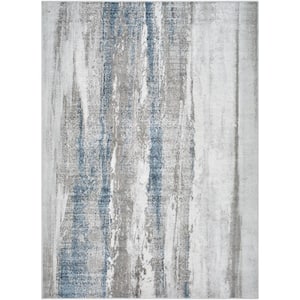 St Tropez Blue/Gray Abstract 5 ft. x 7 ft. Indoor Area Rug