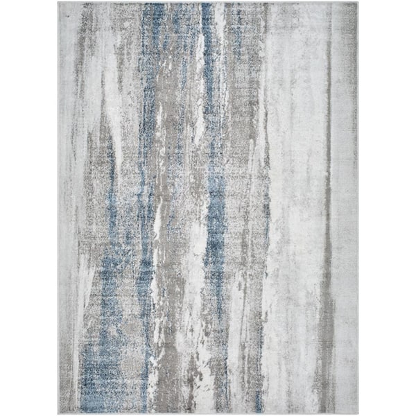 Livabliss St Tropez Blue/Gray Abstract 8 ft. x 10 ft. Indoor Area Rug