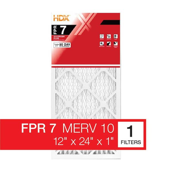 12 in. x 24 in. x 1 in. Allergen Plus Pleated Air Filter FPR 7, MERV 10
