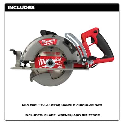 M18 FUEL 18-Volt Lithium-Ion Cordless 7-1/4 in. Rear Handle Circular Saw (Tool-Only)