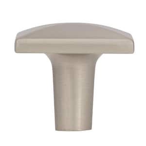 Extensity 1-1/8 in. (29mm) Classic Satin Nickel Square Cabinet Knob (10-Pack)