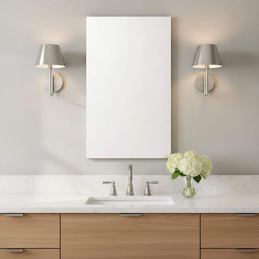 Ender Small 1-Light Brushed Nickel Wall Sconce with Brushed Nickel Metal Shade price history on PriceWatchPro