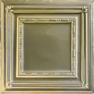 Eyelet Gold Nugget 2 ft. x 2 ft. Decorative Tin Style Nail Up Ceiling Tile (24 sq. ft./case)
