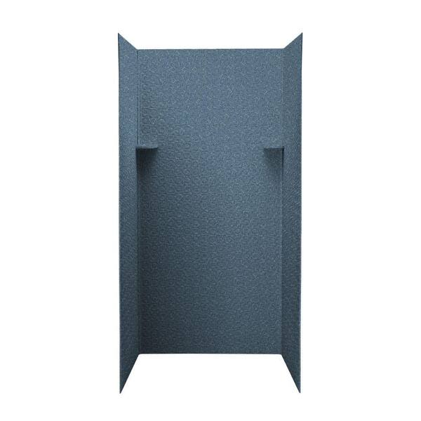 Swan Barcelona 36 in. x 36 in. x 72 in. Three Piece Easy Up Adhesive Shower Wall Kit in Wild Indigo-DISCONTINUED
