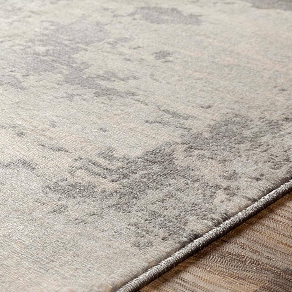 Monaco Silver and Grey Abstract Area Rug, 8'10" x 12'4"