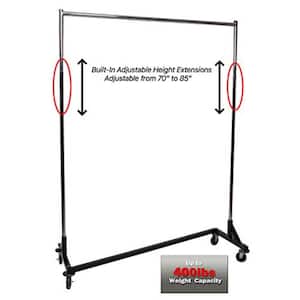 Black Z Metal Clothes Rack 63 in. W x 84 in