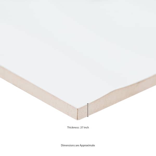 MSI Dymo Statuary Wavy White 12 in. x 24 in. Glossy Ceramic 3D