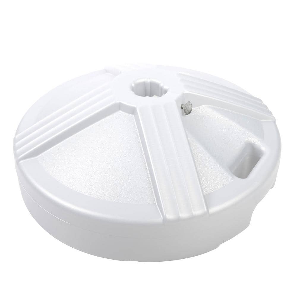 4.5 lb. Durable Fillable Patio Umbrella Base in White