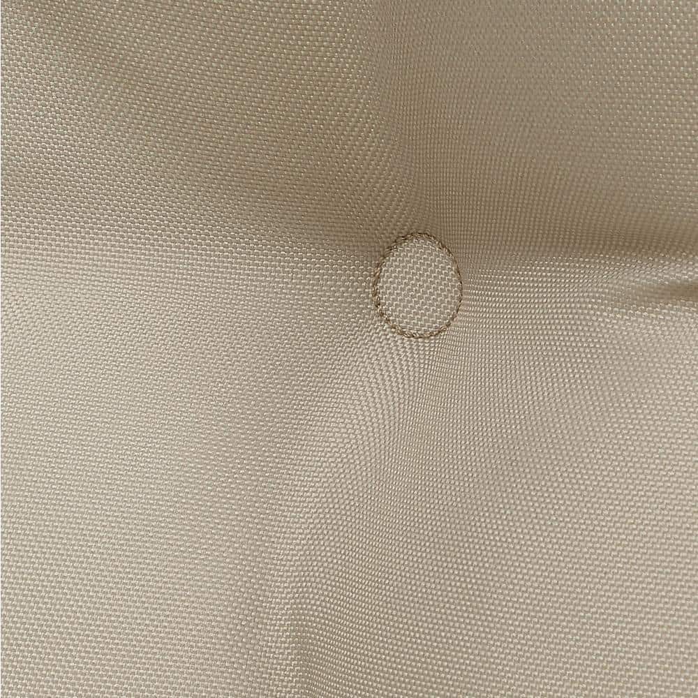 Khaki Water-Resistant Polyester Square Patio Seat Cushions, 19 x 19 x 5 Inch, 2-Pack