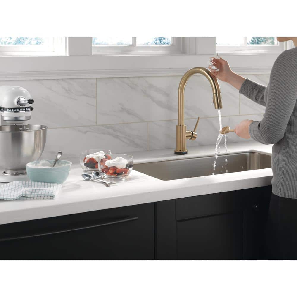 Modern Elegance Touch-Control Bronze Kitchen Sink Faucet with Pull-out Spray