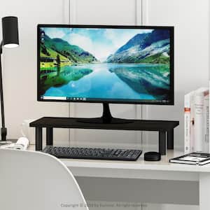 Mind Reader 14.5 in. L x 10.5 in. W x 5.25 in. H Monitor Stand with  Adjustable Heights, Black Set of 2 2SMPLMON-BLK - The Home Depot
