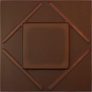 19 5/8 in. x 19 5/8 in. Aubrey EnduraWall Decorative 3D Wall Panel, Aged Metallic Rust (12-Pack for 32.04 Sq. Ft.)