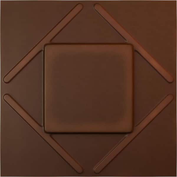 Ekena Millwork 19 5/8 in. x 19 5/8 in. Aubrey EnduraWall Decorative 3D Wall Panel, Aged Metallic Rust (12-Pack for 32.04 Sq. Ft.)