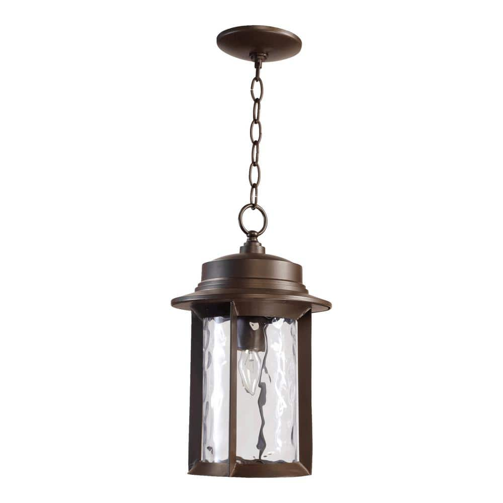 Charter 1-Light 9"" Pendant - Oiled Bronze -  Quorum International, 7247-9-86