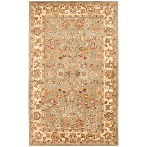 SAFAVIEH Heritage Light Green/Beige 4 ft. x 6 ft. Border Area Rug