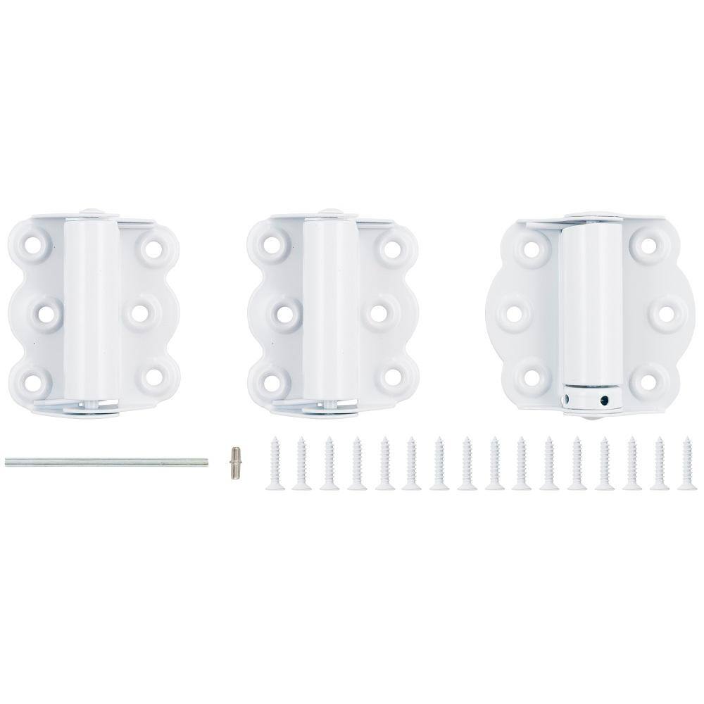 Wright Products V226WH Spring Loaded Door 2PK Self Closing Hinge White 
