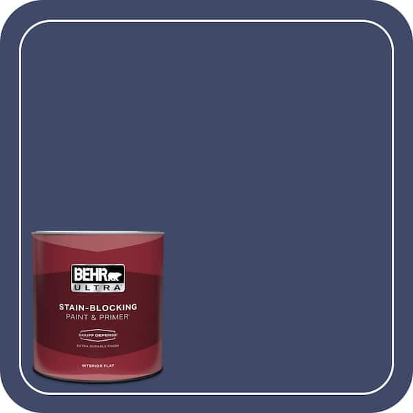 BEHR ULTRA 1 qt. #PPU15-01 Nobility Blue Extra Durable Flat Interior Paint & Primer
